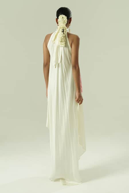 Shwetanga Sequin Embellished Halter Neck Dress 