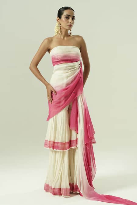 Shwetanga Organza Top & Sharara Set 