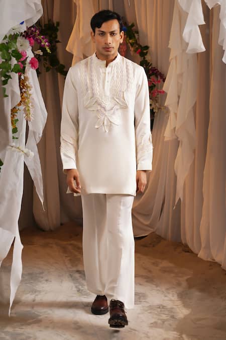 Shwetanga Embroidered Kurta and Pant Set 