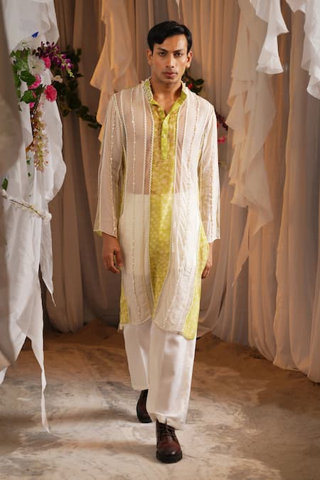 Shwetanga Embroidered Kurta & Pant Set 