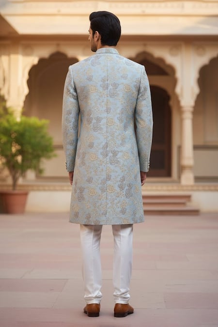 Tajiri Embroidered Achkan & Trouser Set 
