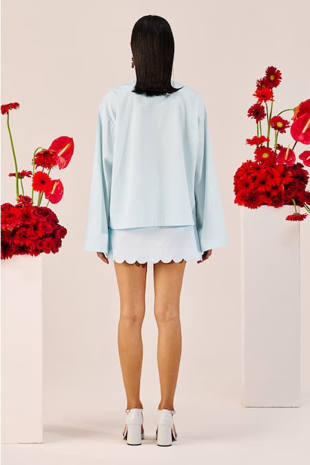 Therealb Ornamental Printed Top Skirt Set 