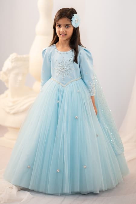 Ruchika Lath Label Crystal & Cutdana Embroidered Dress With Cape 