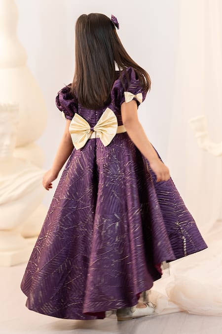 Ruchika Lath Label Textured High Low Gown 