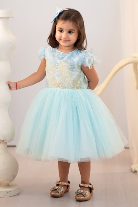 Ruchika Lath Label Cutdana Sequin Embroidered Dress 