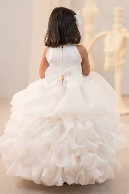 Ruchika Lath Label Layered 3D Sequin Embroidered Gown 