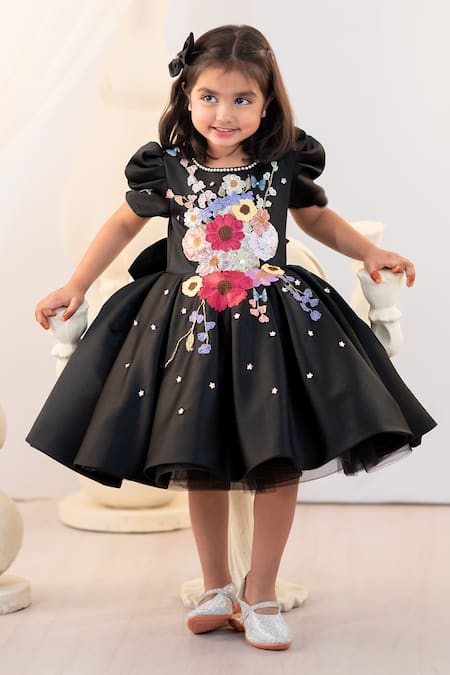 Ruchika Lath Label 3D Floral Applique Work Dress 