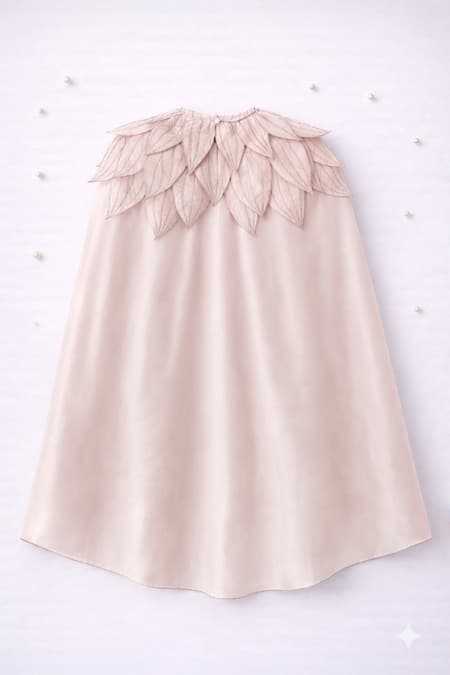 MI Dulce AN'YA Petal Embroidered Cape With Dress 