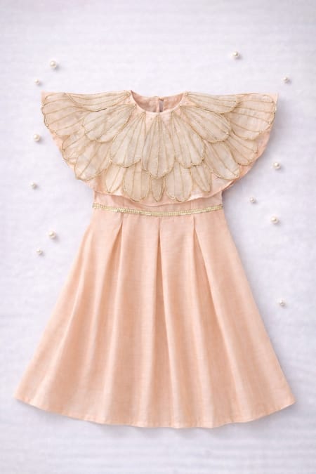 MI Dulce AN'YA Petal Applique Work Cape With Dress 