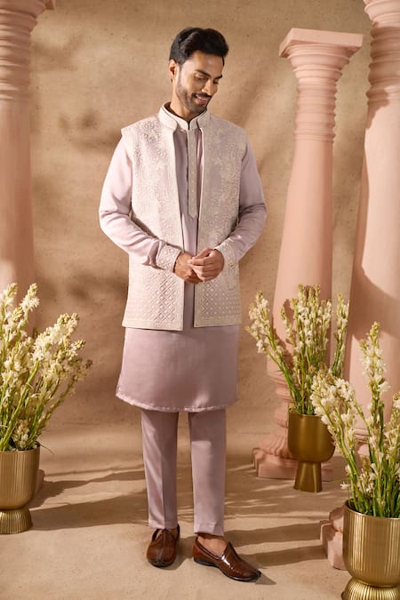 Arihant Rai Sinha Embroidered Nehru Jacket & Kurta Set 