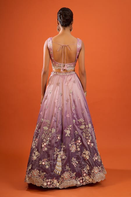 Samyukta Singhania Sequinned Tissue Lehenga Set 