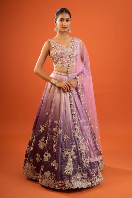 Samyukta Singhania Sequinned Tissue Lehenga Set 