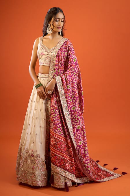 Samyukta Singhania Paisley Embroidered Lehenga Set 