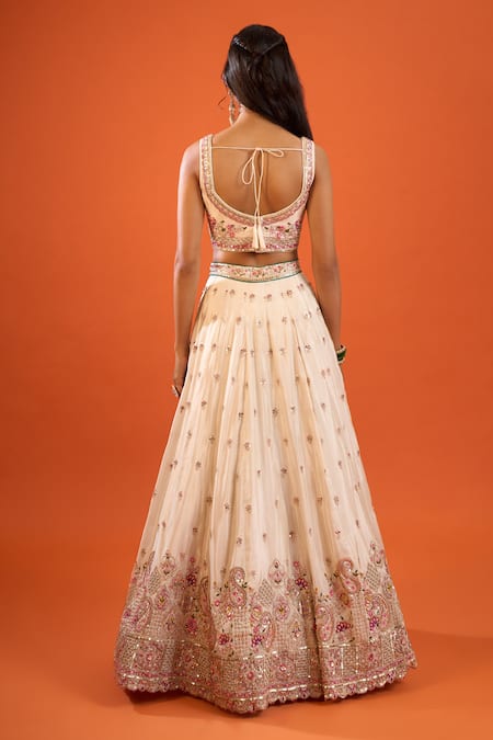 Samyukta Singhania Sequinned Tissue Embroidered Lehenga Set 