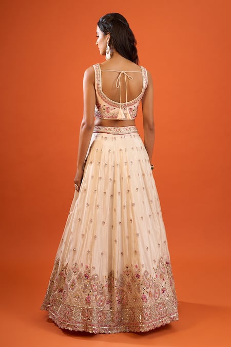 Samyukta Singhania Sequin Embroidered Tissue Lehenga Set 