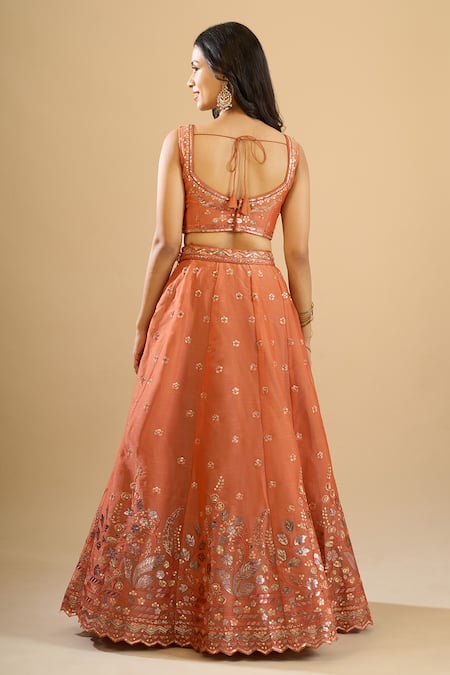 Samyukta Singhania Sequinned Organza Lehenga Set 