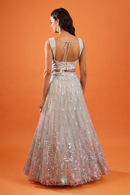 Samyukta Singhania Sequin Embroidered Net Lehenga Set 