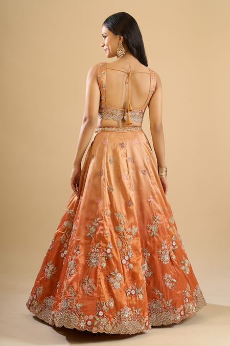 Samyukta Singhania Sequined Work Tissue Lehenga Set 