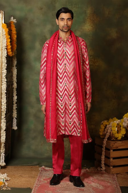 Archana Kochhar Rani Pink Rangmanch Kurta Set 