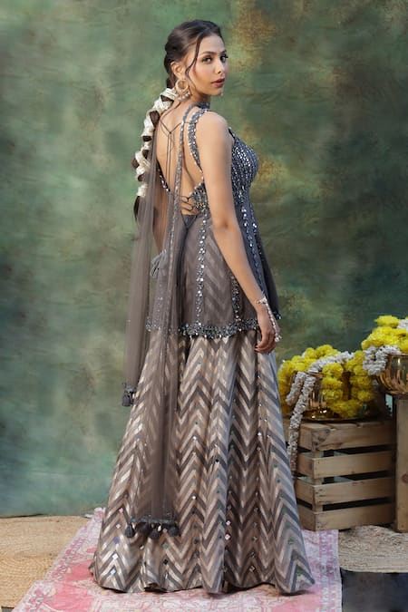 Archana Kochhar Rangmanch Embroidered Kurta Sharara Set