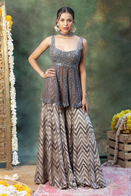 Archana Kochhar Rangmanch Embroidered Kurta Sharara Set