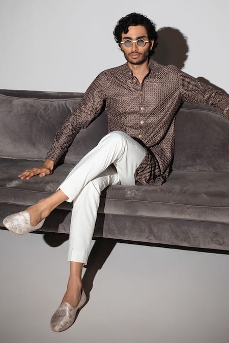 Arjan Dugal Printed Kurta & Pant Set 