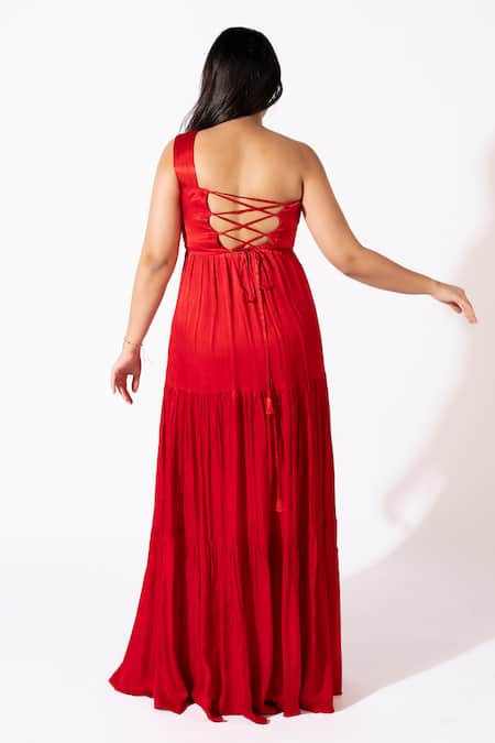 Essay By Sumedha Agrawal One Shoulder Dress 