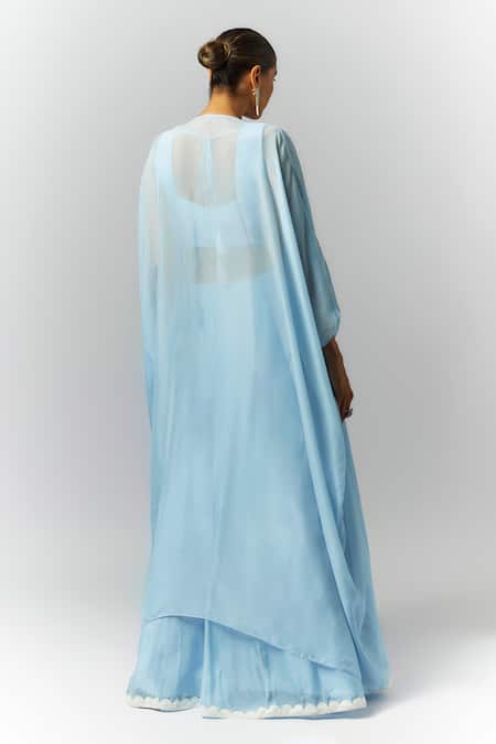 Essay By Sumedha Agrawal Embroidered Cape Lehenga Set 