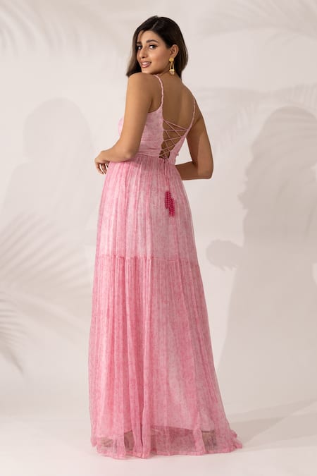 Essay By Sumedha Agrawal Chiffon Printed Dress 