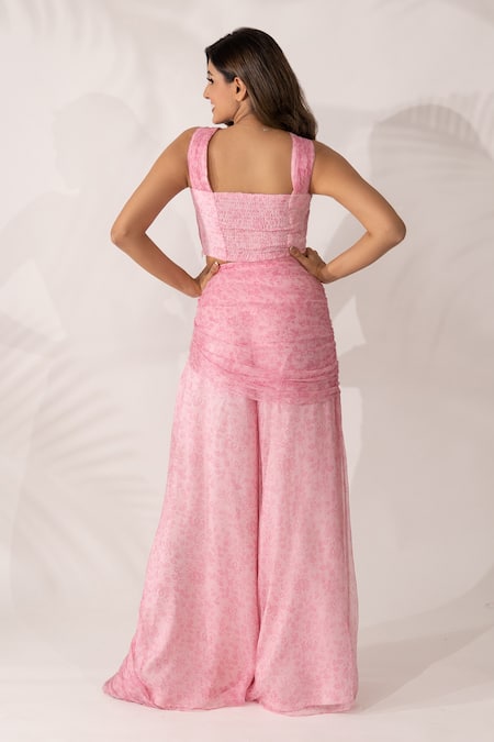 Essay By Sumedha Agrawal Chiffon Top & Pant Set 