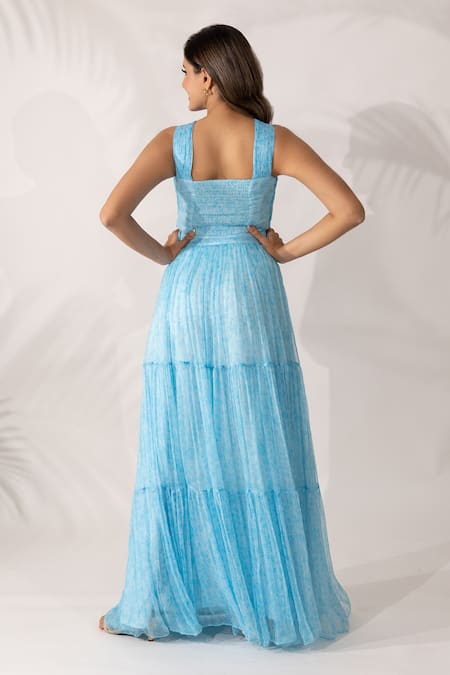 Essay By Sumedha Agrawal Chiffon Top & Skirt Set 