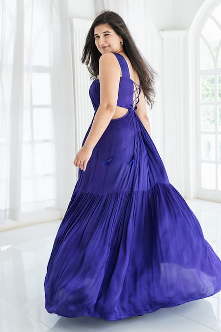 Essay By Sumedha Agrawal Halter Neck Pleated Dress 