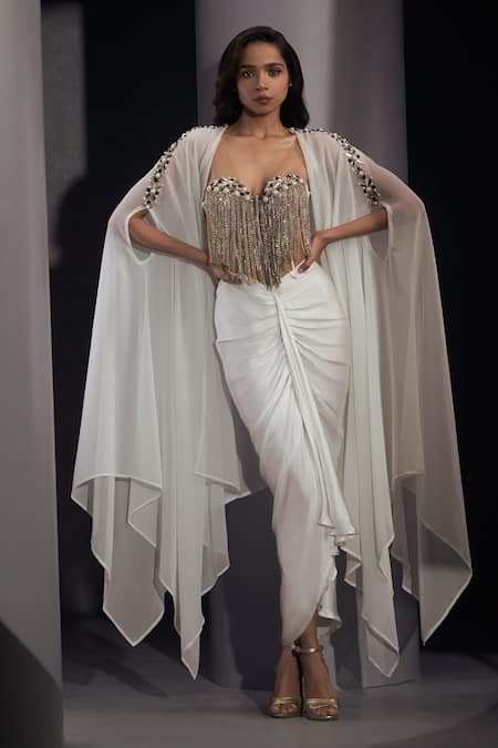 Karn Malhotra Nora Hand Embroidered Jacket & Skirt Set 