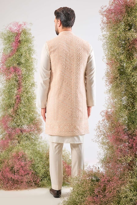 Kasbah Hand Embroidered Long Nehru Jacket 