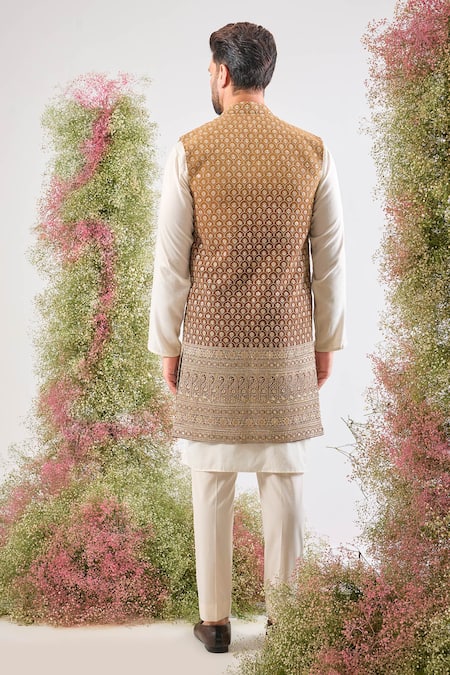 Kasbah Zari Embroidered Nehru Jacket 