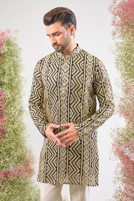 Kasbah Geometrical Pattern Short Kurta 