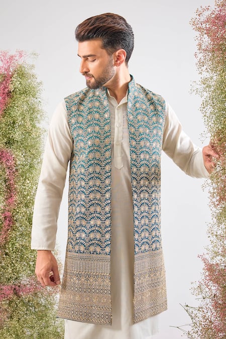 Kasbah Scallop Pattern Nehru Jacket 