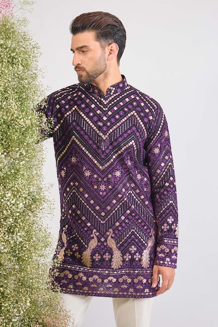 Kasbah Peacock Motif Georgette Kurta 