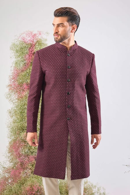 Kasbah Tonal Embroidered Sherwani 