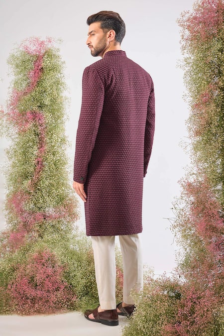 Kasbah Tonal Embroidered Sherwani 