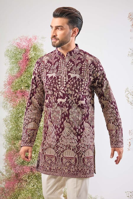 Kasbah Zari Sequin Embellished Short Kurta 