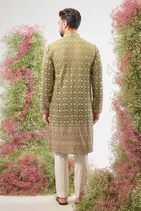 Kasbah Ombre Zari Embroidered Kurta 