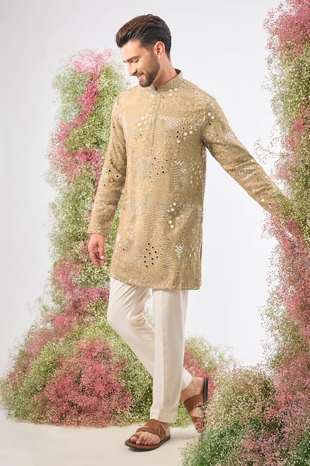 Kasbah Mirror Work Sequin Embellished Kurta 