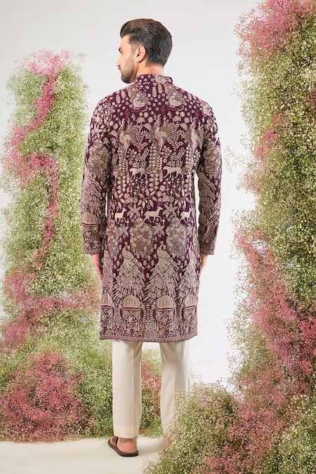 Kasbah Zari & Sequin Embroidered Long Kurta 