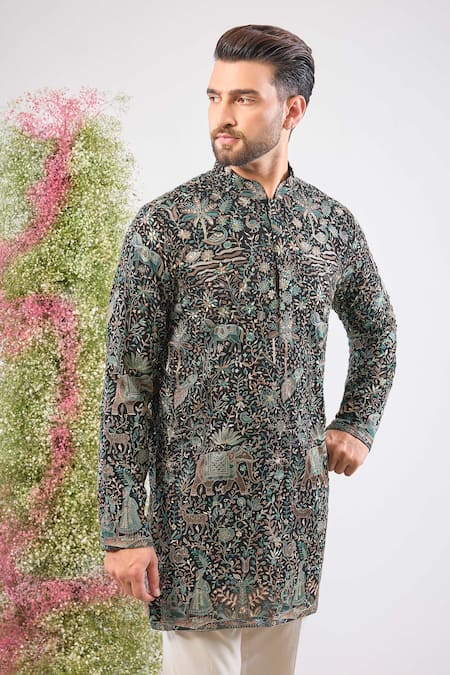 Kasbah Flora and Fauna Embroidered Kurta 