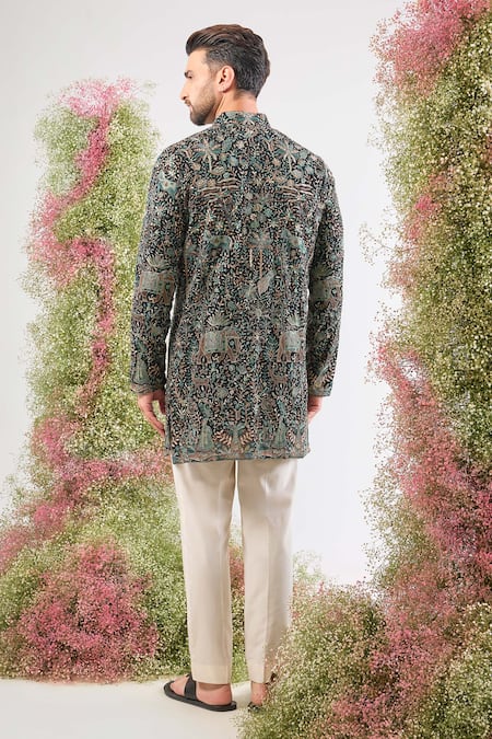 Kasbah Flora and Fauna Embroidered Kurta 
