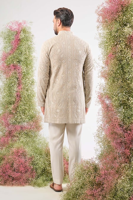Kasbah Paisley Chikankari Embroidered Kurta 