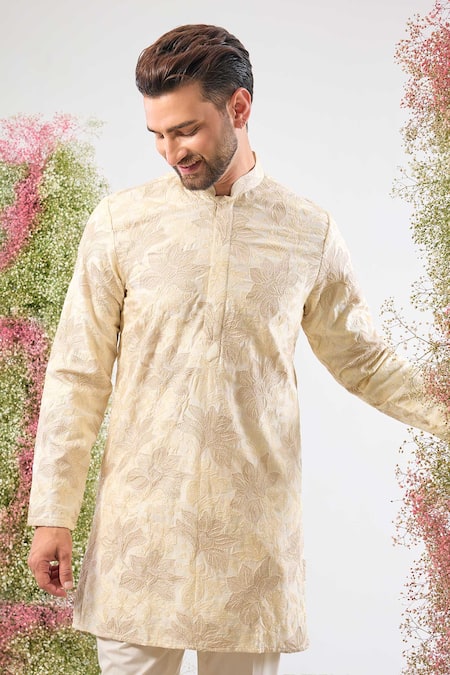 Kasbah Floral Chikankari Short Kurta  