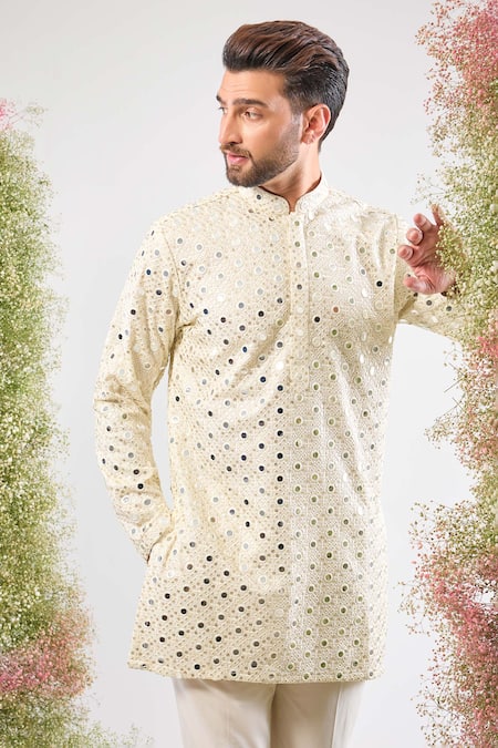 Kasbah Mirror Work Embellished Short Kurta 