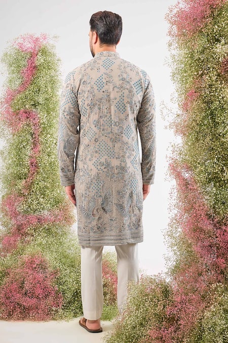 Kasbah Flora & Fauna Embroidered Georgette Kurta 